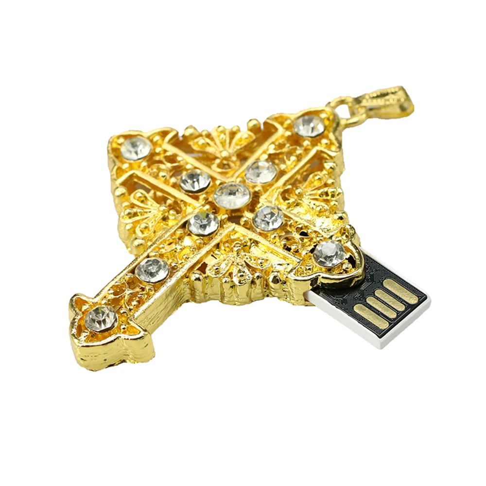 Модная обувь с украшением в виде кристаллов USB флеш-накопитель 64Гб Diamonds крест