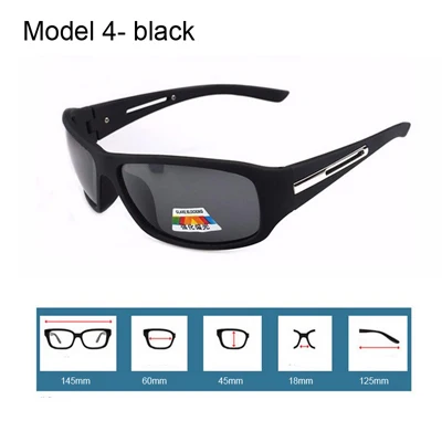 Model 4 black NEWBOLER солнцезащитные очки для мужчин Поляризованные спортивные рыболовные солнцезащитные очки для мужчин Gafas De Sol Hombre для вождения Велоспорт очки Oculos Masculino - Цвет: Model 4 black