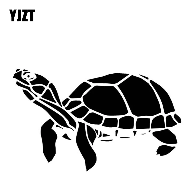 

YJZT 16.8CM*10.3CM Tortoise Pattern Decoratr Car Sticker Bumper Vinyl Decal Black/Silver C4-1336