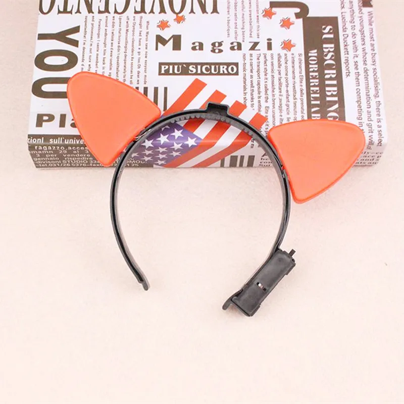 10 шт./лот Женская шикарная повязка на голову со светящимися кошачьими ушками день