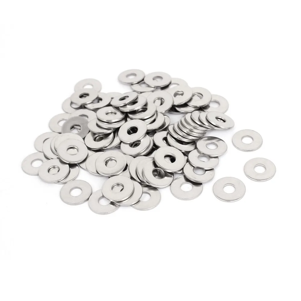 

100 шт M6x18mmx1.5mm Метрическая круглая плоская шайба из нержавеющей стали для болта