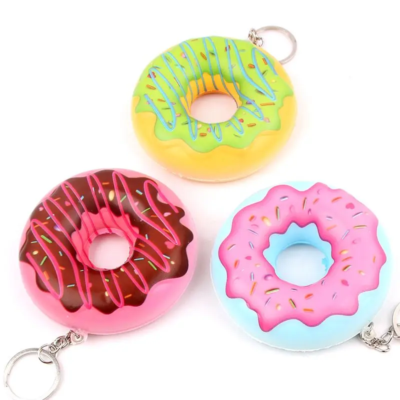 Stress Relief Squeeze Toys Mini Cute Cartoon Keychain for Kids Gifts Sausage Ice Cream Artificial Foods &amp Vegetables Decoration | Дом и сад