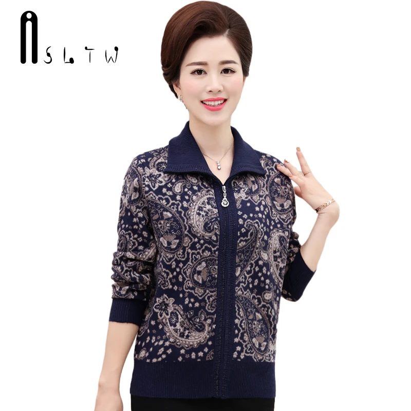 ASLTW Plus Size Female Cardigan Jacket New Women's Winter Sweaters Cashmere Long Sleeve Zipper Cardigans For Women |