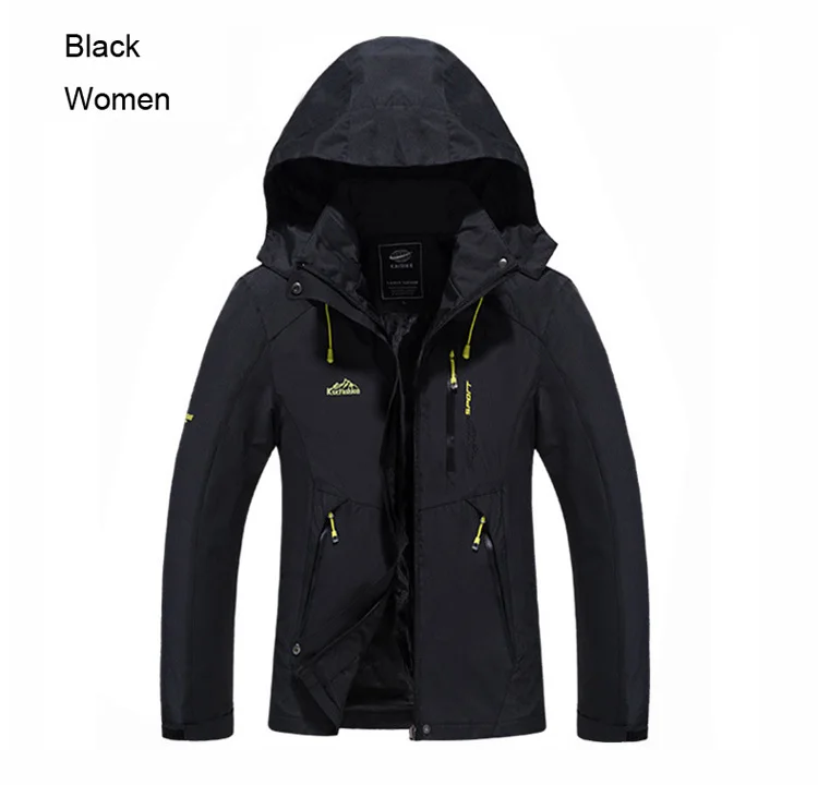women black ARCTIC светильник, высокое качество, для женщин и мужчин, походная куртка, треккинг, красочные, теплые, водонепроницаемые, ветрозащитные, дышащие, для кемпинга, пальто - Цвет: women black
