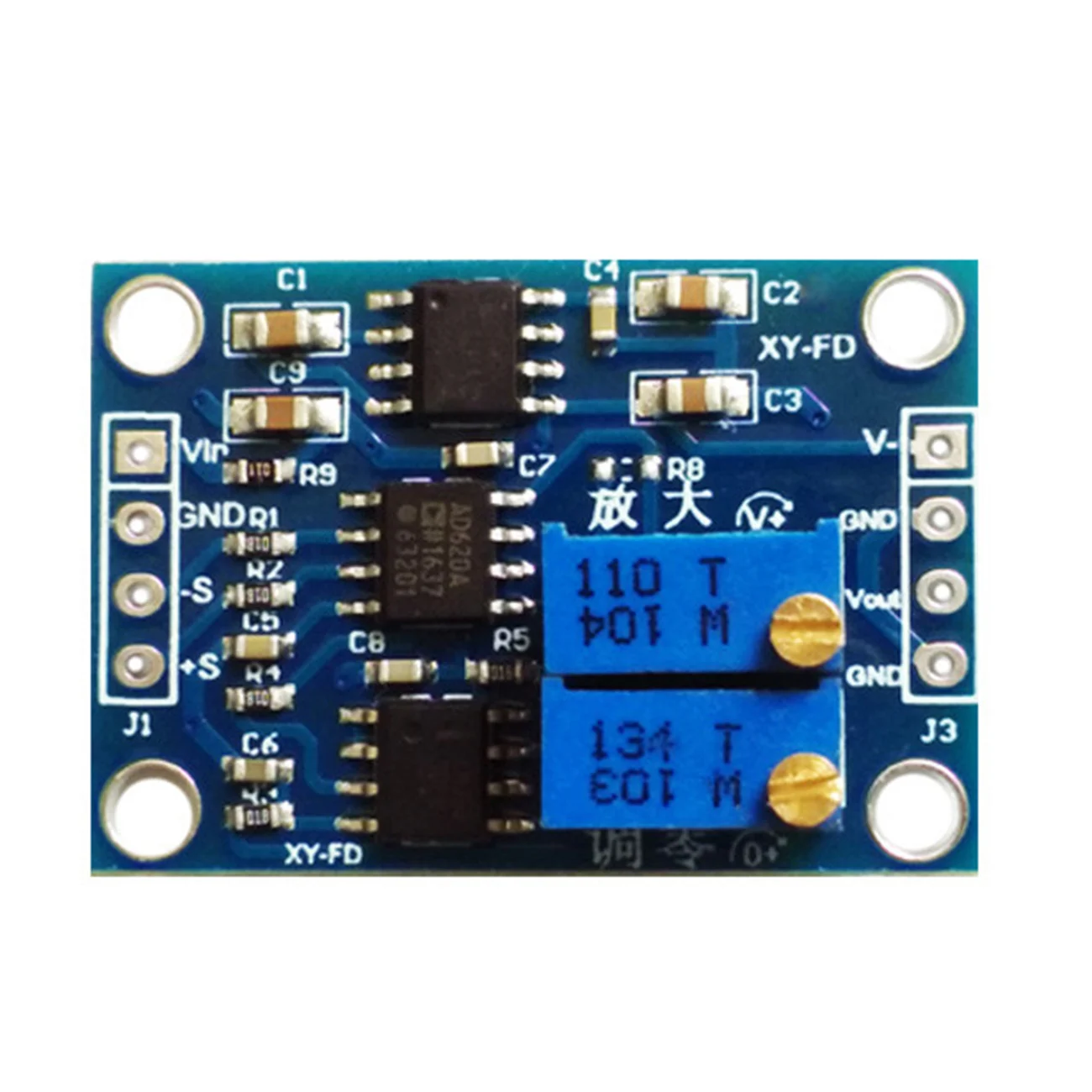 Новое поступление AD620 Microvolt мВ усилитель напряжения сигнальная измерительная