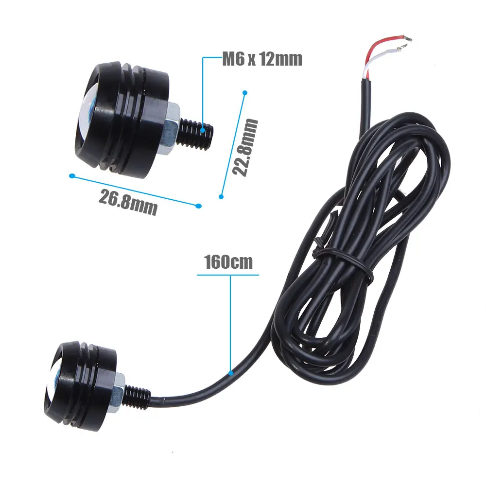 Дневные ходовые огни BOSMAA DIY LED Орлиный взгляд освещение 2W DRL универсальные дневные