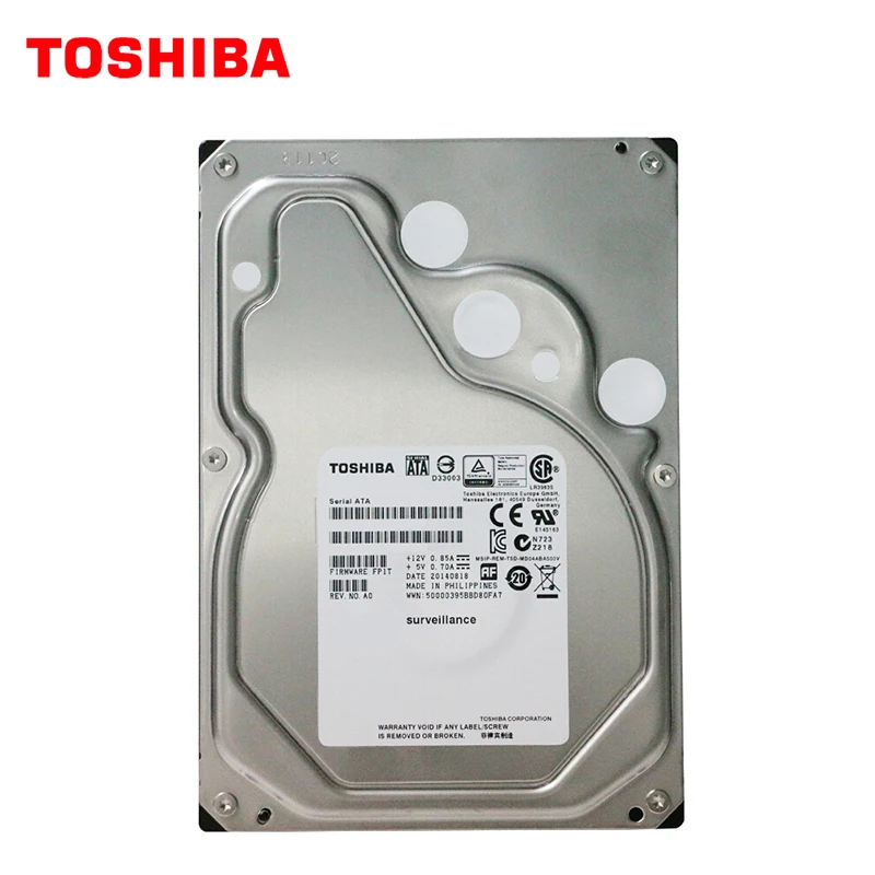 Внутренний жесткий диск TOSHIBA 4 ТБ SATA3 6 ГБ/сек. HDD HD 7200 об/мин 3 5 &quot128 Мб для