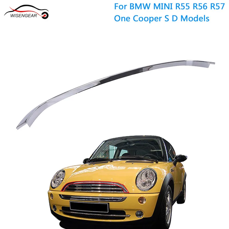 Wisenegar передний капот отделка Chrome ПОЛОСА гриль крышки для BMW Mini R55 R56 R57 One Cooper S D JCW JWC