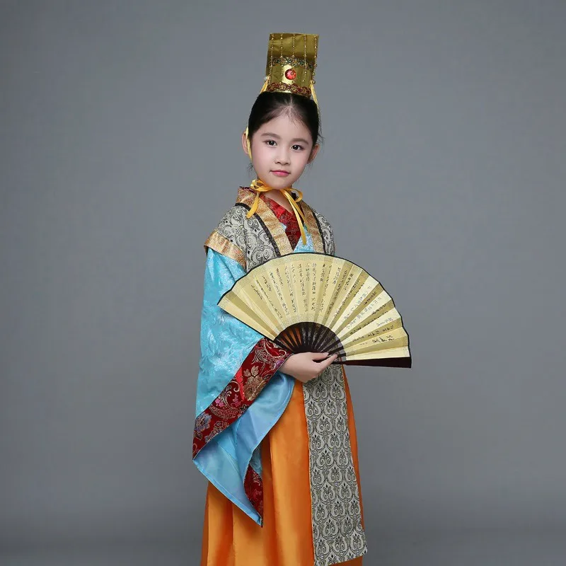 Традиционный китайский костюм для мальчиков и девочек Императорская