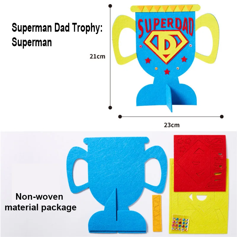 SUPERMAN Детский сад много декоративных поделок diy игрушки папа трофей/медаль ремесла детские развивающие игрушки для детей подарок девочка/мальчик Рождественский подарок - Цвет: SUPERMAN