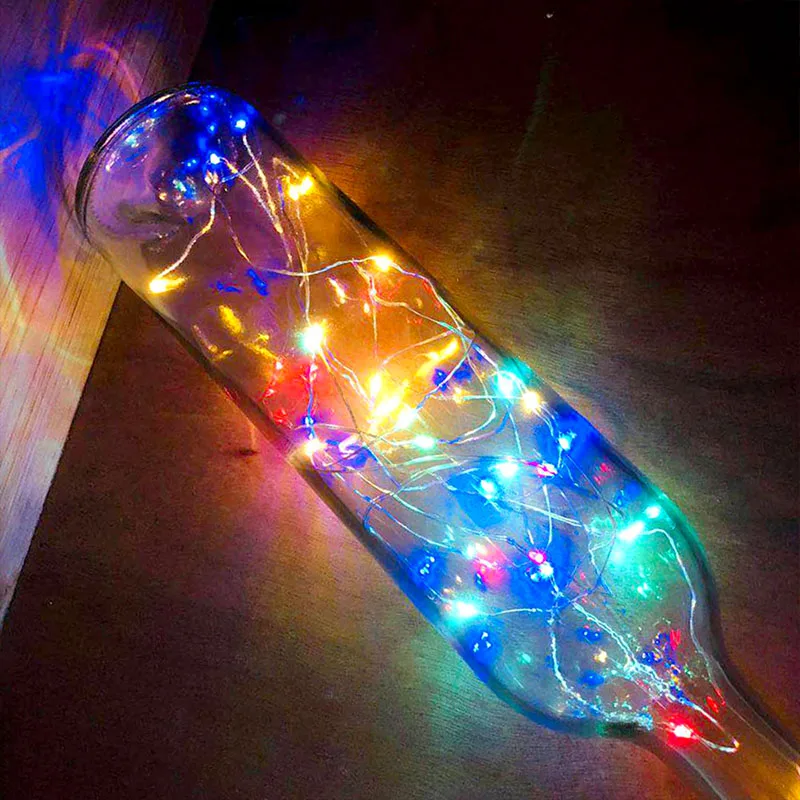 10 LED Garland Solar Wine Bottle Lights Solar Cork Fairy Lights Christmas Light LED Copper Garland Wire Fairy String Lights New