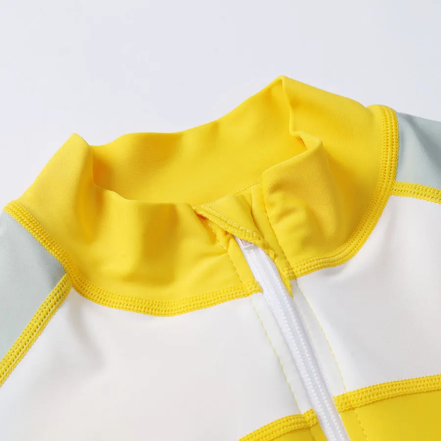 Для мужчин с длинным рукавом застежка молния для серфинга Плавание Сыпь гвардии