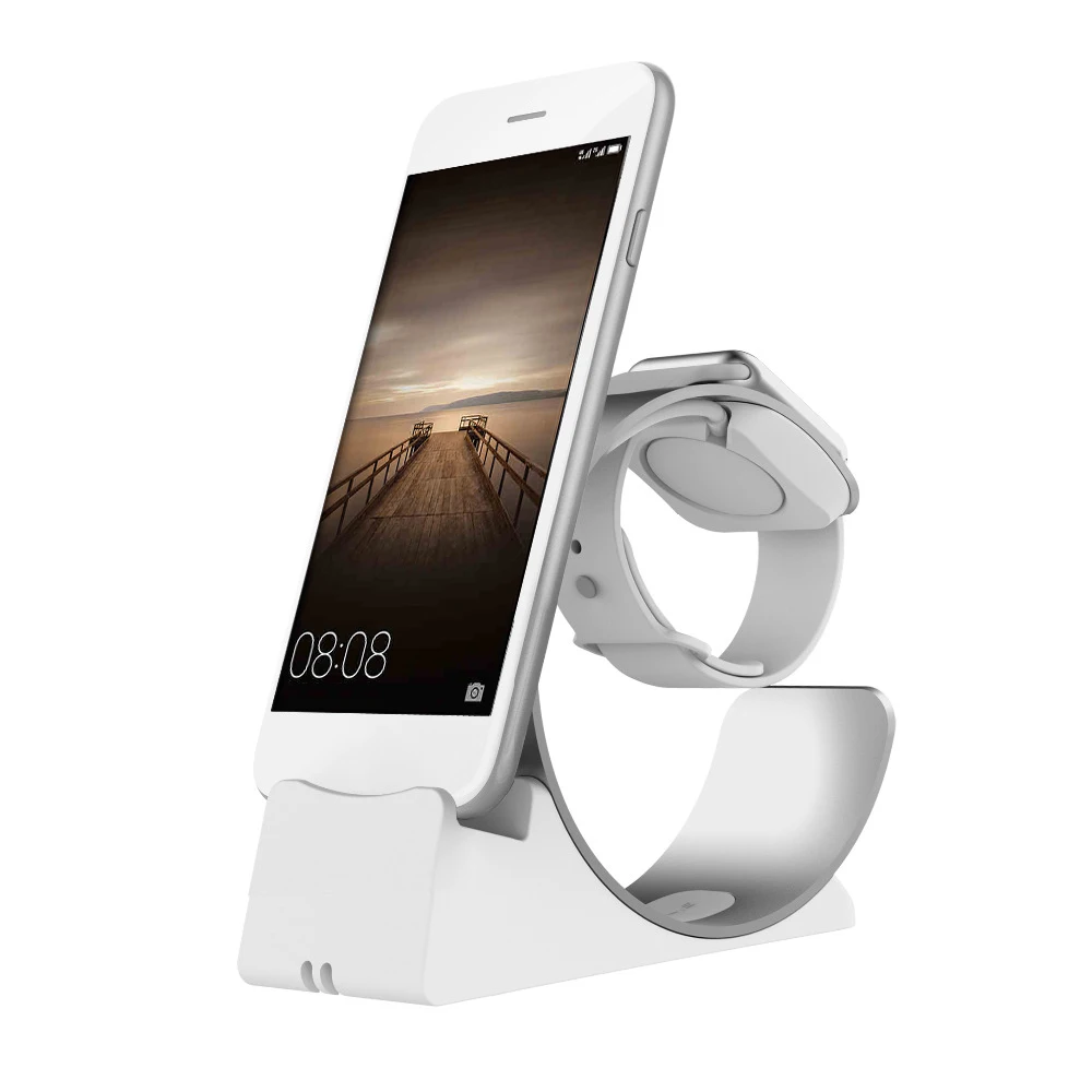 Настольная подставка для телефона 2 в 1 iPhone X 8 7 зарядная док-станция apple watch