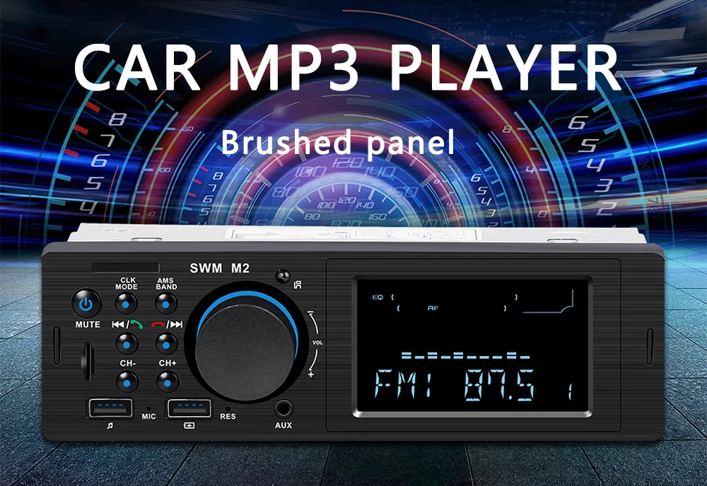 Автомобильный радиоприемник Bluetooth Авторадио 12 в автомобильный стерео радио FM Aux вход приемник зарядка SD USB In-dash 1 din автомобильный MP3 мультимедийный плеер