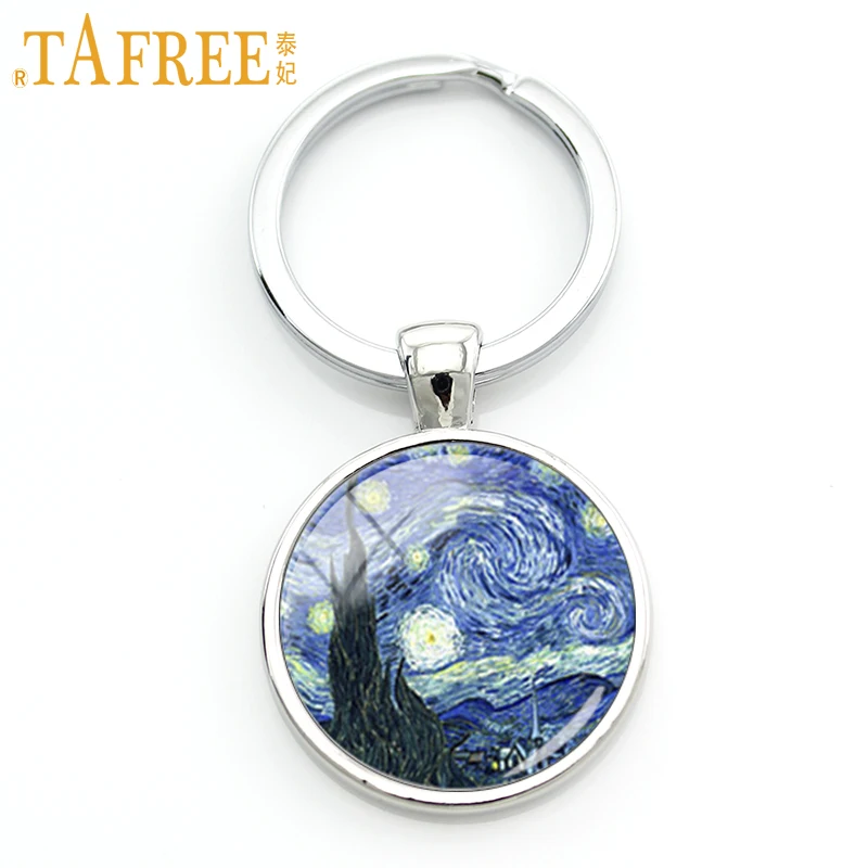 Металлический брелок TAFREE KC209 для мужчин и женщин стеклянный держатель ключей с
