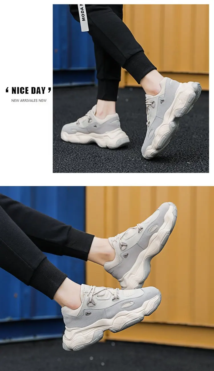 Мужские кроссовки; кроссовки на платформе; Мужская обувь; Basket Homme chaussure homme Dad; белые кроссовки на массивном каблуке; мужские вулканизированные кроссовки