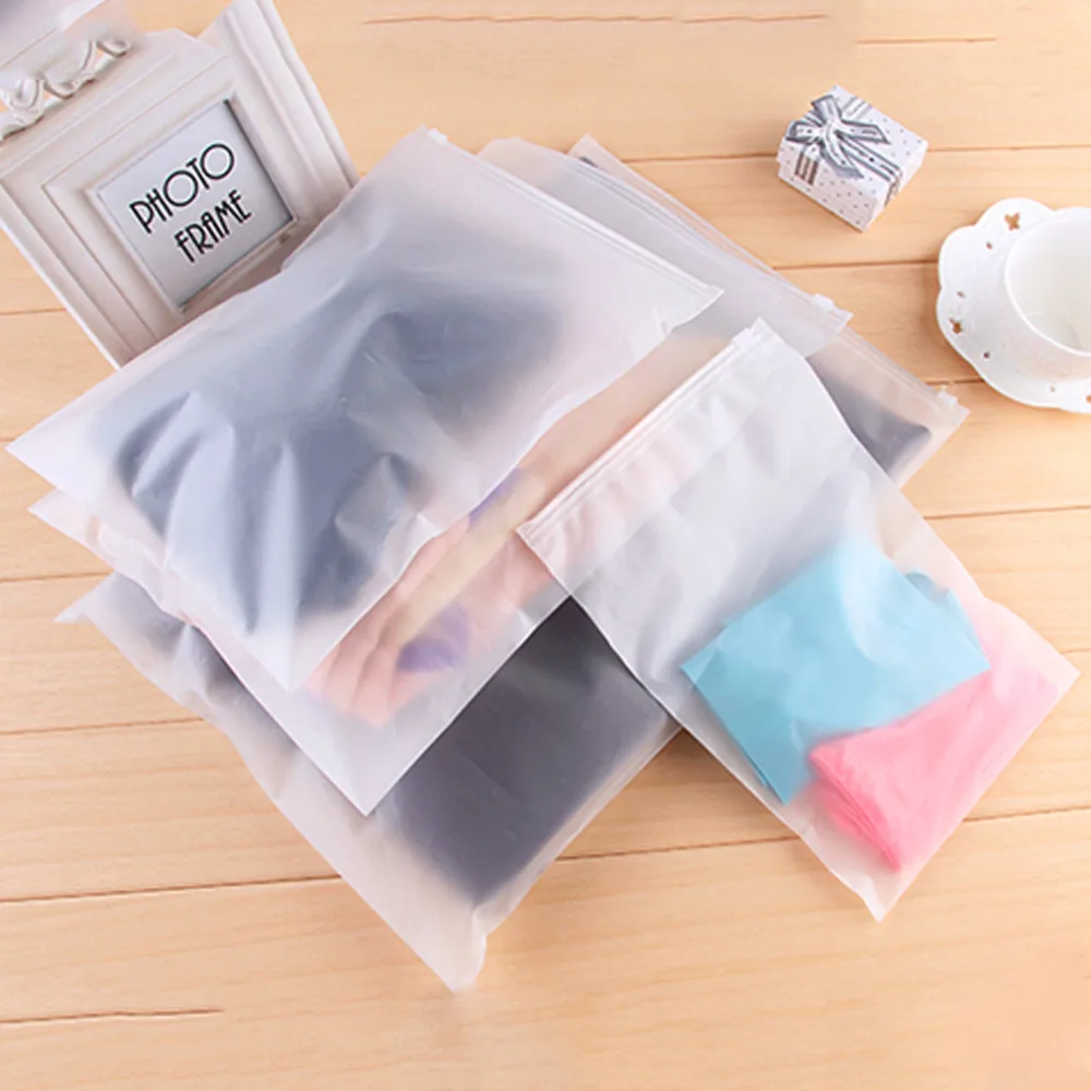 

Swimming Bags Matte Frosted Travel Pouch Swimming Bag Sealed Waterproof Transparent Ziplock Bag For Clothing Bras Shoes New