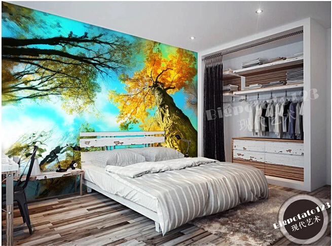 

Custom 3D murals,beautiful great trees natural papel de parede,living room sofa TV wall children bedroom background wallpaper