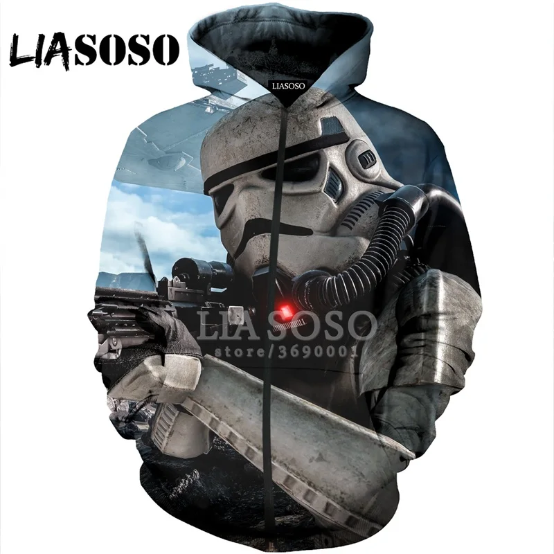 1 LIASOSO, 3D принт, для женщин и мужчин, повседневные, фильм, Звездные войны: battleспереди, Дарт Вейдер, пуловер, толстовки, кофты, куртка на молнии, X1002 - Цвет: 1
