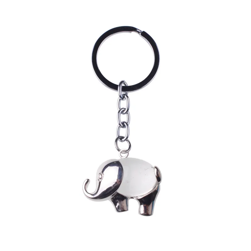 2017 Fashion Mascot Elephant Keychains Round Elegant Exquisite Car Key Chain & Bag Buckles Chaveiro Llaveros Kawaii