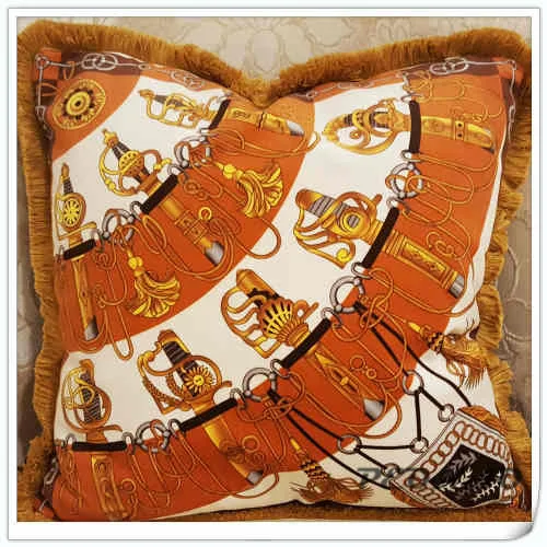 Квадратный Высокая Guality Королевский бархат наволочка с кисточкой для дивана