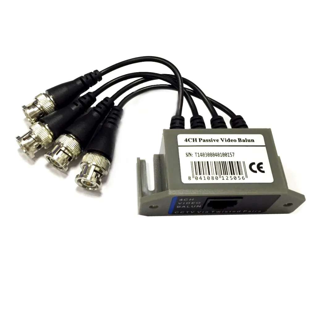 AZISHN 4CH HD пассивный видео балун трансивер BNC к UTP RJ45 CCTV через витые пары для AHD TVI CVI камера DVR CCTV система
