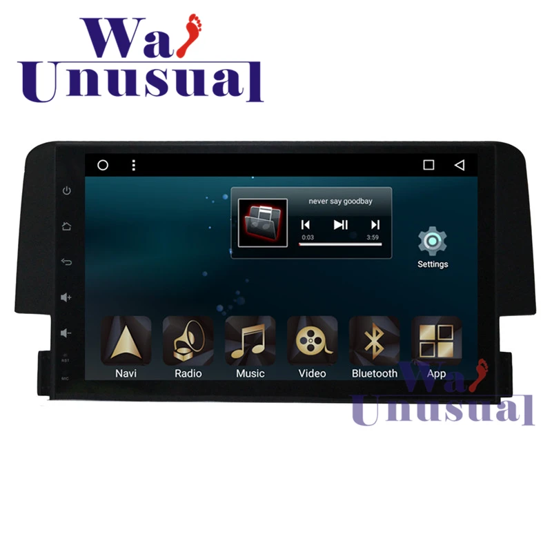 

WANUSUAL 9 Inch Quad Core 32G 2G RAM Android 6.0 Car Video Player For Honda Civic 2016 GPS Navigation With BT WIFI 3G 1024*600