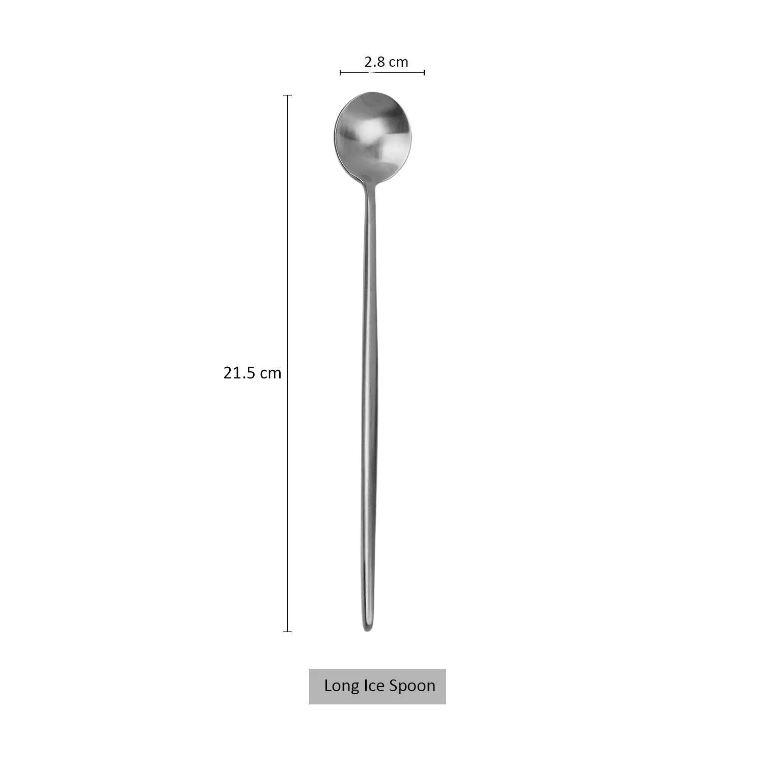 Long Ice Spoon 18/10 столовая посуда из нержавеющей стали набор серебристый цвет, набор столовых приборов Западная Посуда классический столовый набор ножей вилка обеденный набор для ресторана - Цвет: Long Ice Spoon
