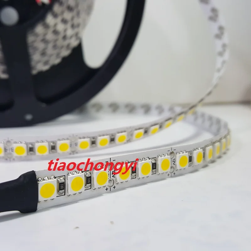 5 м 5050 холодный белый/теплый белый DC12V 600LED 120led/M светодиодная лента Гибкая не