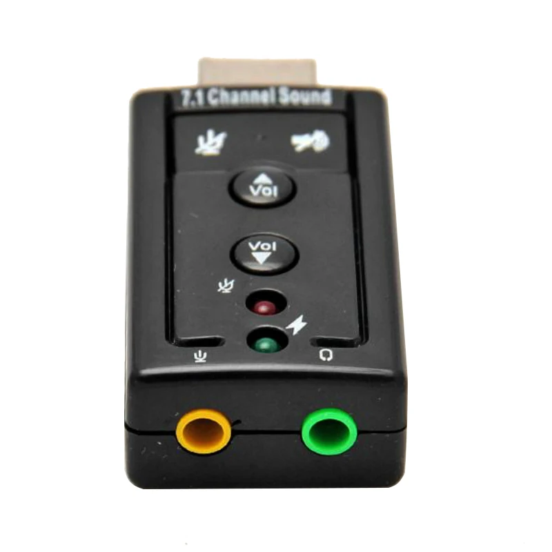 Мини Внешняя USB звуковая карта 7 1 канальный 3D аудио адаптер для ПК настольного