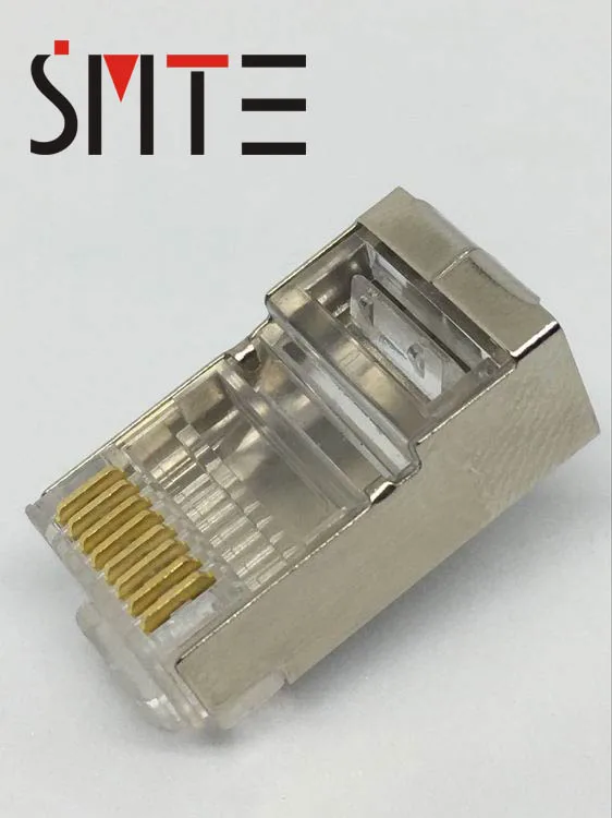 100 шт./лот RJ45 вилки с кристаллической головкой Cat5e 8 сердечника кабеля