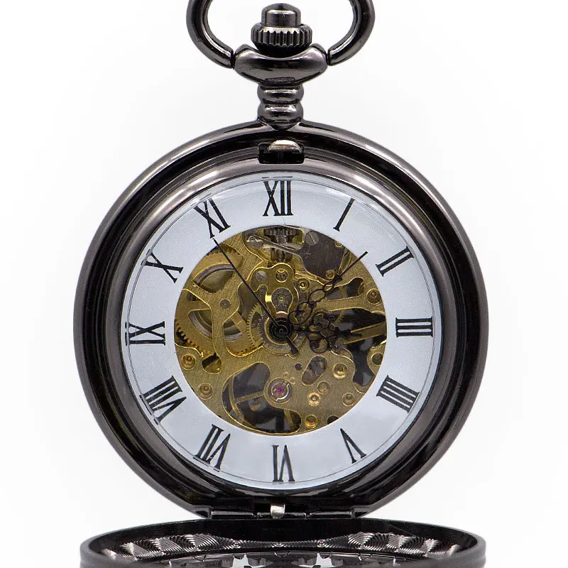 Best Vintage Spider Wed Steampunk Skeleton Mechanical Pocket Watch Men Antique Necklace Pocket & Fob Watches Chain PJX1365