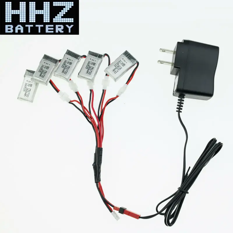 Аккумулятор lipo 260 мАч 3 7 в 5 шт. и кабель зарядного устройства X5 для телефона h8 JRC Mini