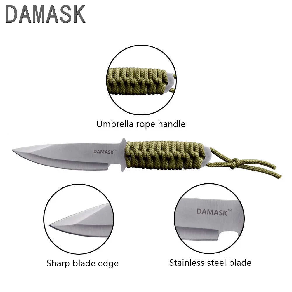 Модные EDC уличный карманный нож Sharp Нержавеющая сталь фиксированным лезвием Ножи