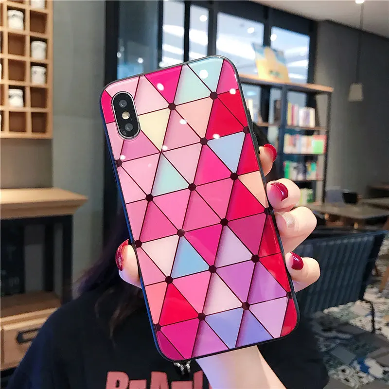 Hyun Mai Lingge Ультратонкий белый стеклянный чехол для Apple iPhone 6 7 8 6S 6SPlus 7Plus 8Plus X XS XR