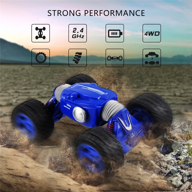 RC автомобиль 4WD Двусторонняя 2 4 г один ключ трансформации вездеход восхождение