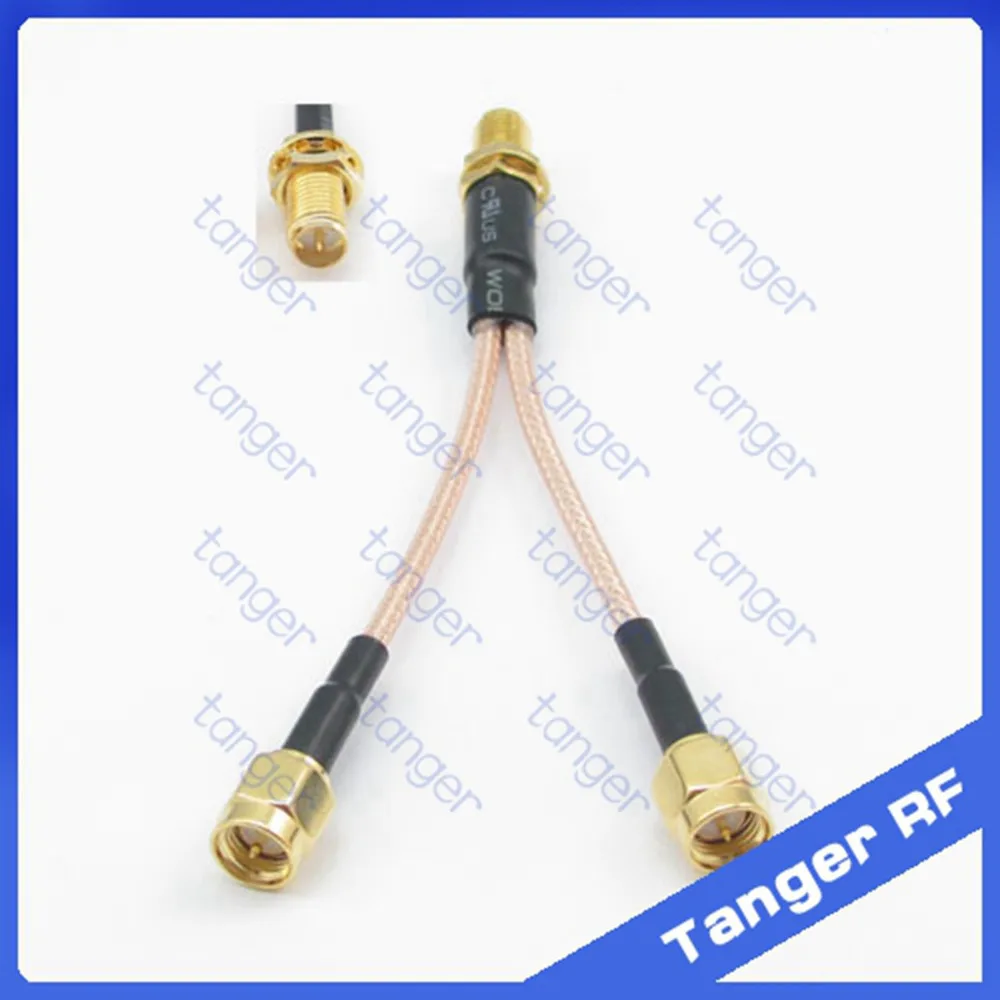 Tanger Y образный кабель 1RP SMA Мама 2 папа коннектор с 8 дюймовым 20 см RG 316 Стандартный