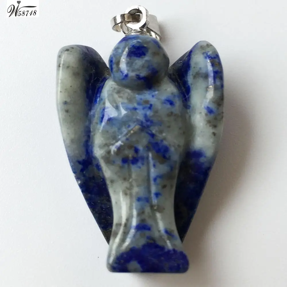 Подвеска в виде ангела Aventurine из сердолиана с опаловым тигриным глазом Lapis Lazuli Jaspe