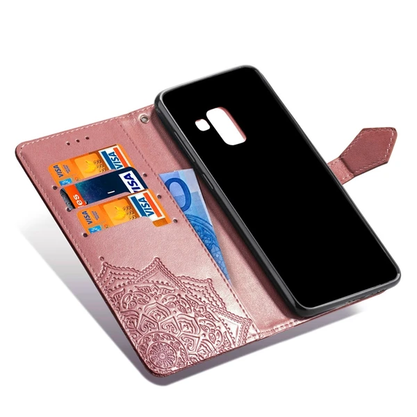 Чехол-Кошелек с цветами мандалы кожаный чехол для Samsung Galaxy A8 PLUS A9 J2 Core PRO 2018 J3 J7 J8 из
