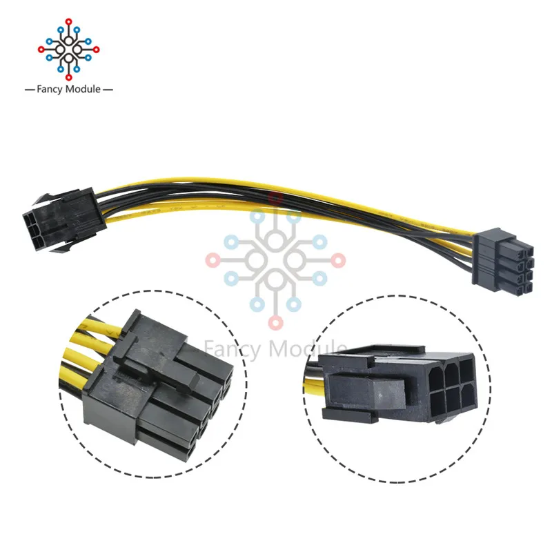 6 Pin Feamle к 8 Male PCI Express кабель преобразователя питания ЦП видеокарта PCIE