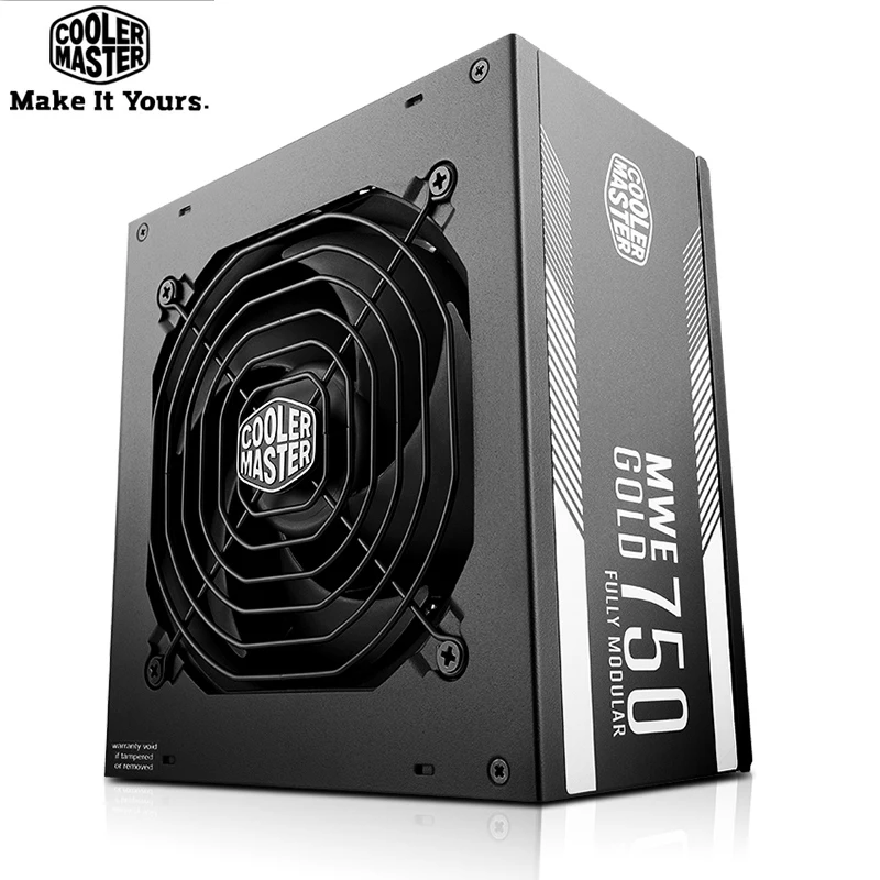 Cooler Master блок питания для компьютера 750 Вт 12 см тихий вентилятор В ATX PC PSU GOLD 80PLUS