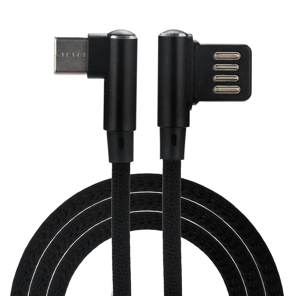 И l-образный дизайнерский Плетеный 90 градусов под прямым углом type-C/Micro USB кабель для быстрой синхронизации данных и зарядки для samsung