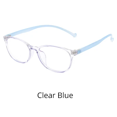 Clear Blue Ralferty рамка для детских очков Детские гибкие анти-голубые легкие очки компьютерные игровые радиационные защитные очки близорукость K28057 - Цвет оправы: Clear Blue