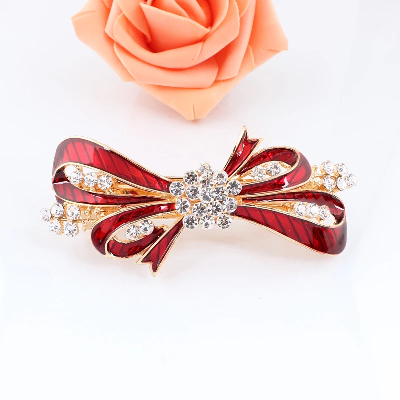 Рождественский подарок очень яркие женские весенние заколки аксессуары для