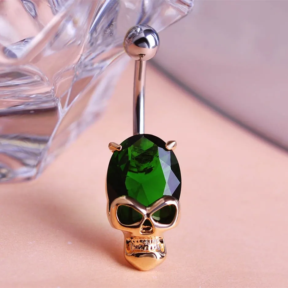 Ms Betti кольцо для пупка с черепом антиаллергенные титановые кольца пирсинг