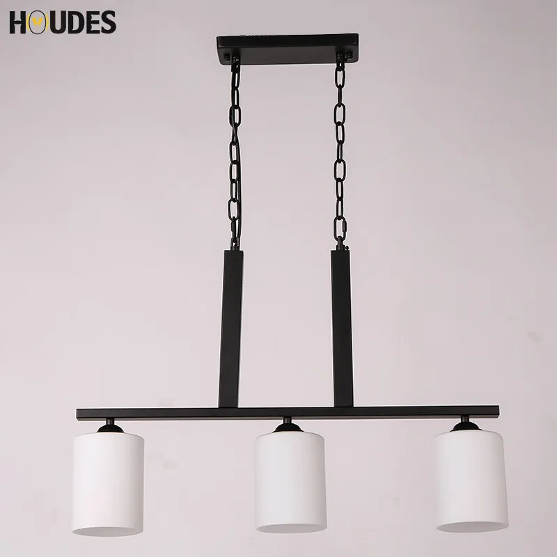 Современные светодио дный черный подвесные светильники кантри Стиль Освещение в