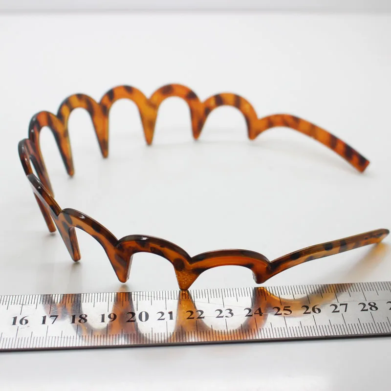 Цветные пластиковые повязки для волос Tortoiseshell Женские аксессуары в стиле ретро
