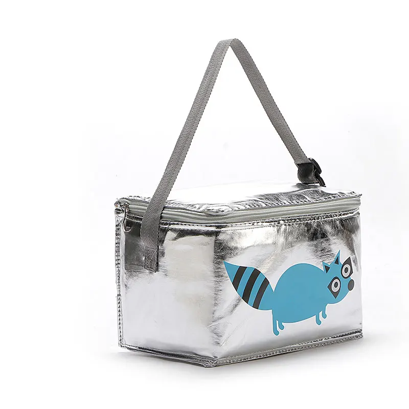 Raccoon 6L сумки для обедов с мультяшными животными, термосумки PEVA для детей, сумки-холодильники для еды, пикника, Изолированные сумки для хранения, детские сумки для сохранения свежести - Цвет: Raccoon