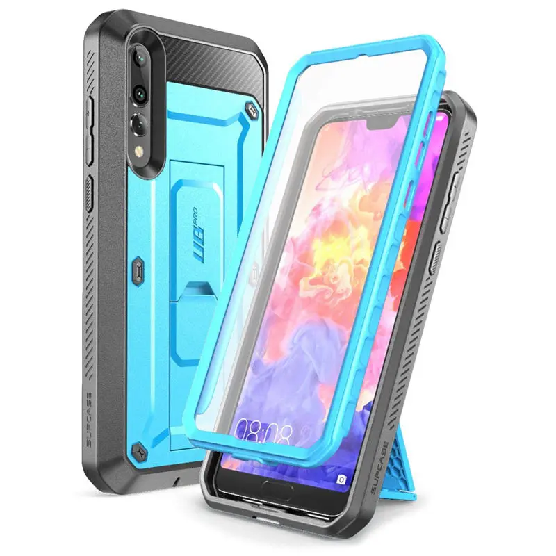 Чехол для Huawei P20 Pro SUPCASE UB прочный полноразмерный черный и синий чехол со