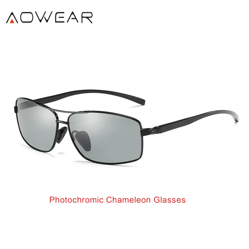 AOWEAR, мужские фотохромные, хамелеон, поляризационные солнцезащитные очки, мужские, меняющие цвет, линзы, очки, мужские, для улицы, для вождения, oculos de sol